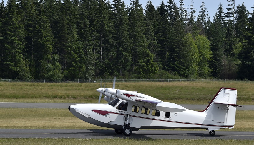 A Gweduck Aircraft twin-engine amphibian flying boat Grumman Widgeon lookalike will be among the static display aircraft at the AOPA Bremerton Fly-In Aug. 19 and 20, 2016. Photo by David Tulis.
