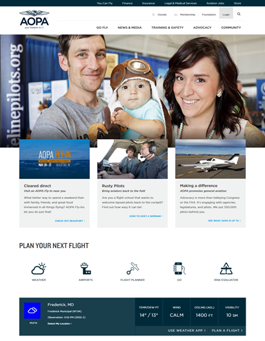 AOPA launches a new website to better serve pilots.