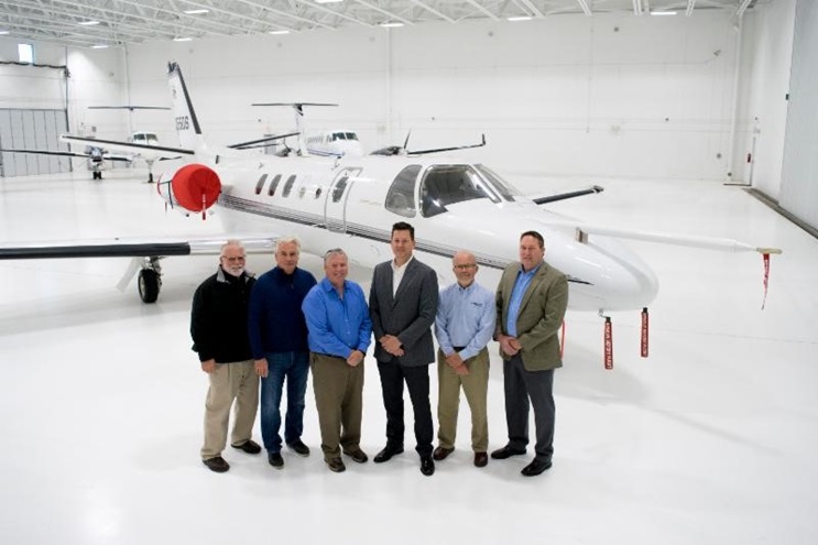 Weather Modification International and University of North Dakota leadership have partnered to use a special mission Citation II to research the atmosphere. Photo courtesy of Weather Modification International.