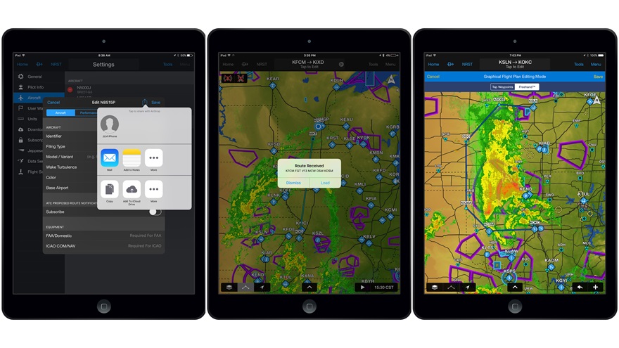 The AOPA Flight Planner desktop application is now compatible with the mobile Garmin Pilot app. The new functionality adds the ease of flight planning, navigation logs, and more, with a couple of mouse clicks. Photo courtesy of Garmin.