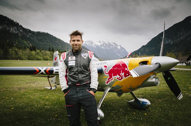 Hannes Arch poses for a portrait at the Highline 179 Air Show in Reutte, Austria in 2015. Photo by Andi Mayr/Red Bull Content Pool.