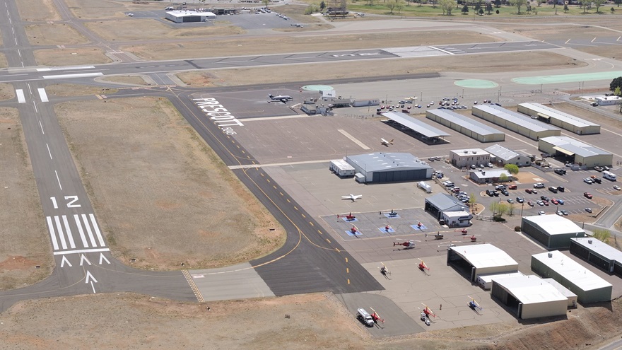 AOPA Fly-In activities at Prescott, Arizona, will be centered on the Guidance Aviation ramp, shown at lower right. Photo by Mike Collins. 