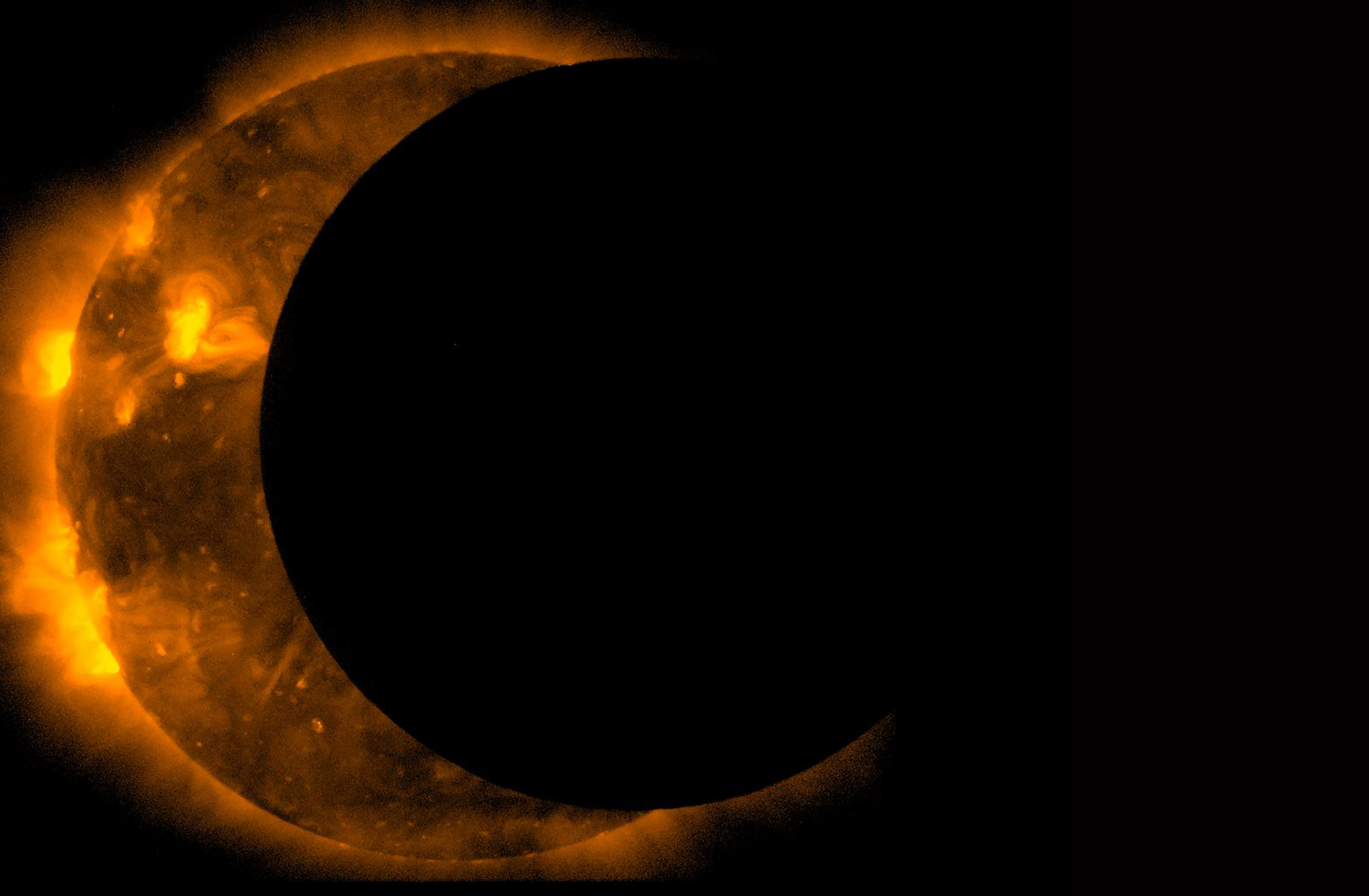 A partial solar eclipse is shown in this Sept. 13, 2015, image released by NASA. A total solar eclipse will occur over North America on Aug. 21. Photo courtesy of NASA.
