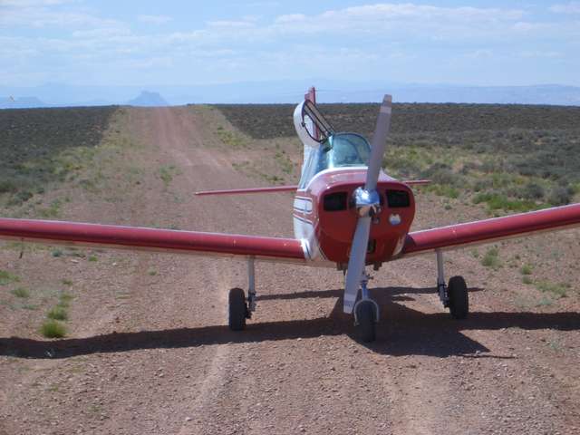 Shut down on the runway and then push your plane off the runway for parking; don’t taxi into the brush. Bring your own tiedowns. Photo courtesy UBCP.