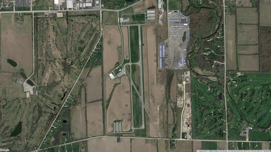 Romeo, Michigan, airport image courtesy of Google.