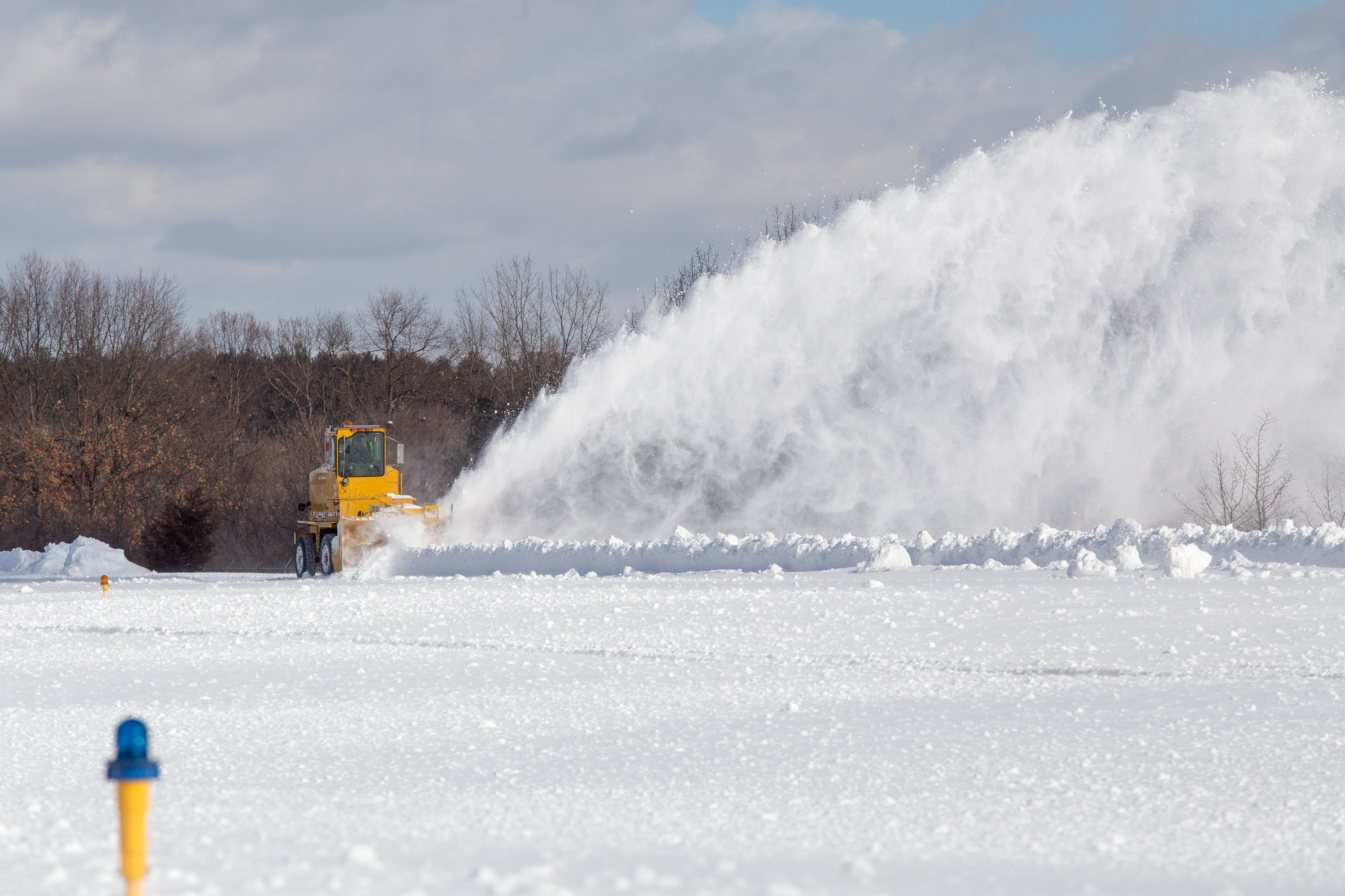 Bill O'Leary, owner of Interstate Aviation in Plainville, Connecticut, and the manager of Robertson Field, said Feb. 10 that the roughly $20,000 he spent a few years ago buying and fixing up this SMI Snowmaster has proved to be a worthwhile investment. Jim Moore photo.