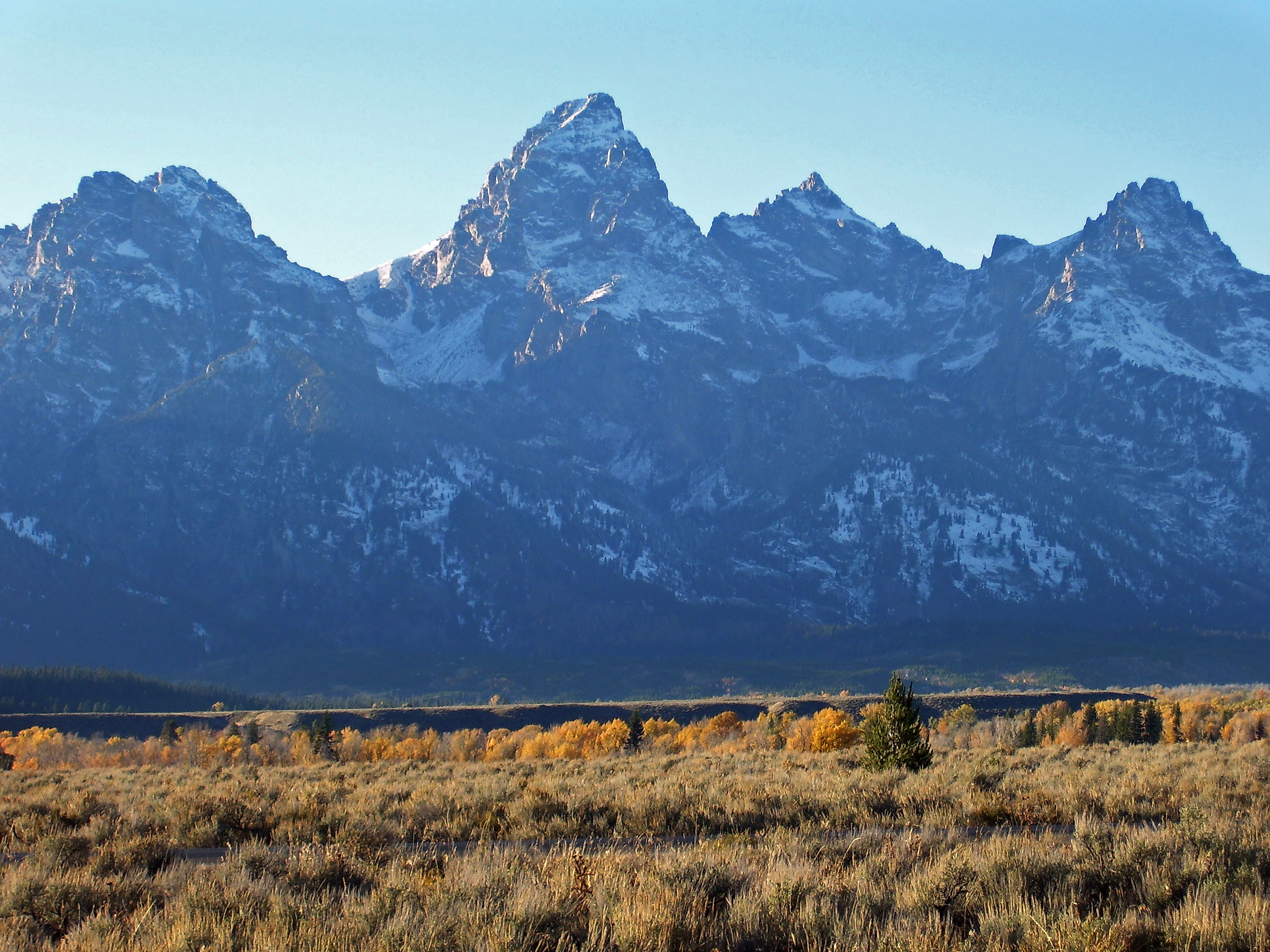 Wyoming’s Teton Range can be seen from the base of Blacktail Butte in this photo courtesy of the National Park Service.