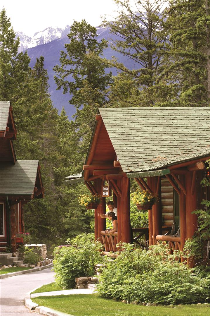 At the Fairmont Jasper Park Lodge, cozy, cabin-type guest rooms, each with a patio, are scattered about the property. Photo courtesy Fairmont Resorts & Hotels.