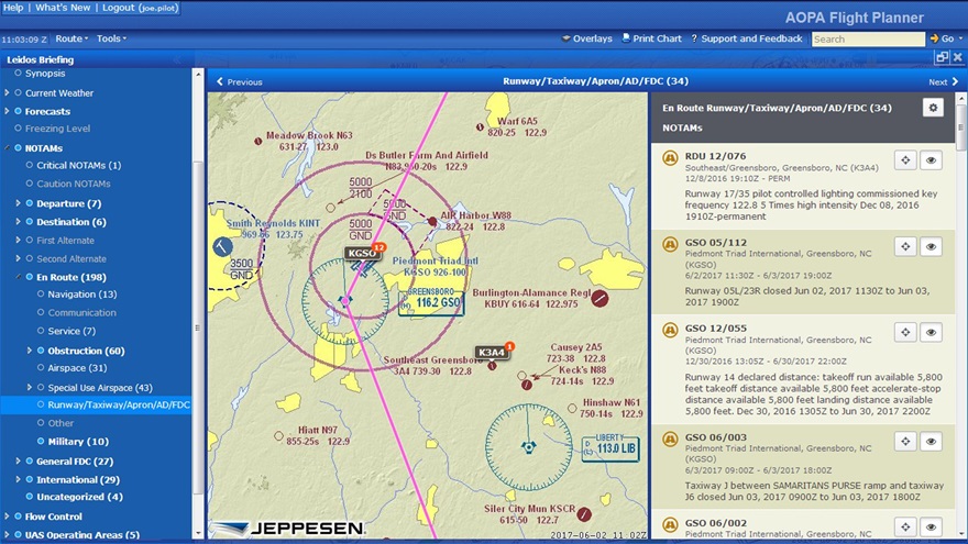 The latest enhancements to the AOPA Flight Planner include a long-awaited integration with Leidos Flight Service and interactive, easier-to-view visual route data. 