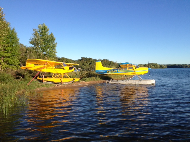 Adventure Seaplanes in Minnesota has a variety of float-equipped aircraft: J-3 Cub, Cessna 172, Cessna 185, and deHavilland Beaver. Photo courtesy Adventure Seaplanes.
