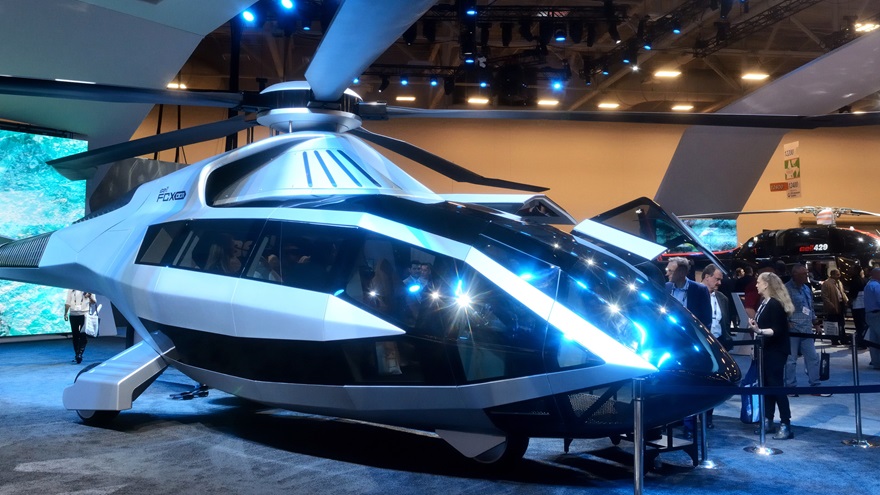 Bell Helicopter unveiled the FCX-001, its first concept aircraft, at Heli-Expo 2017. Photo by Mike Collins.
