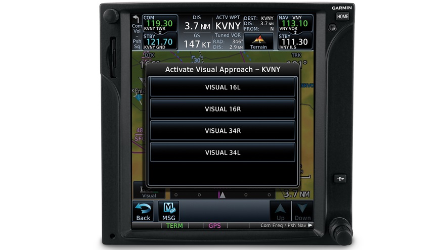 The Garmin GTN 650/750 now features visual approach guidance and other enhancements. Image courtesy of Garmin.