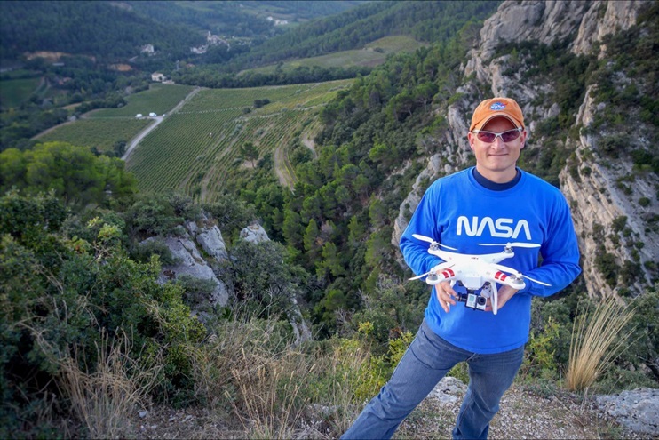 Five weeks flying a drone in France helped convince Romeo Durscher that drones would "contribute to a big change in thinking." Photo courtesy of Romeo Durscher.