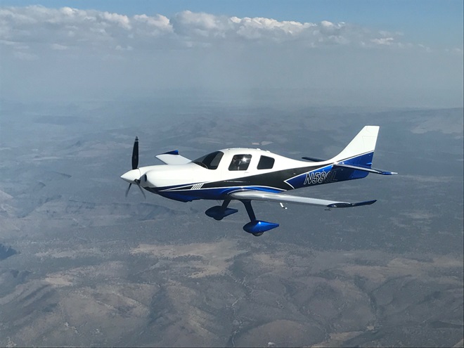 Lancair International's Mako is a kit-built composite four-person single-engine aircraft capable of 200 knots. Photo courtesy of Lancair International.