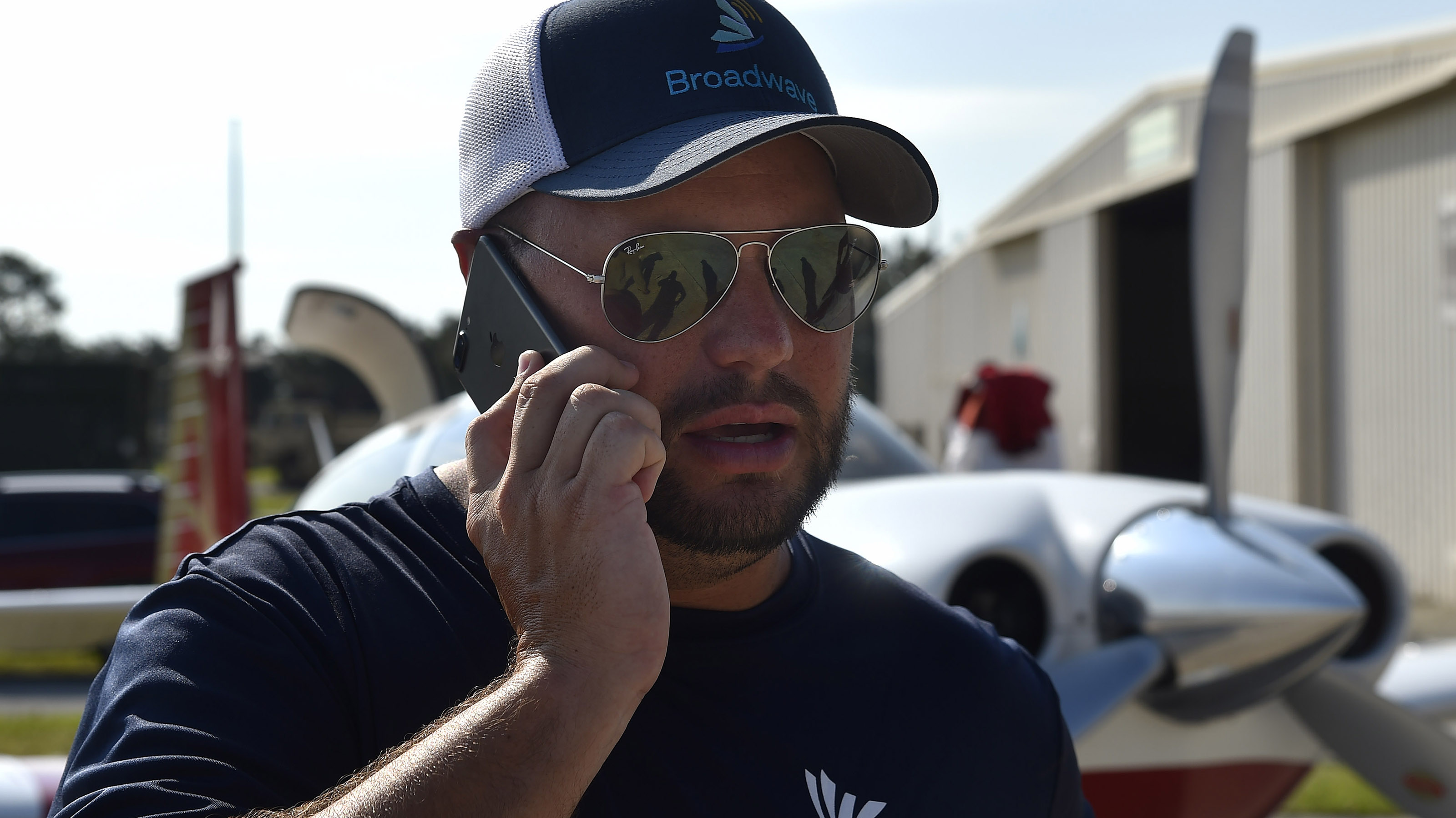 Mooney pilot and Florida Keys broadband provider Jordan Smith organizes relief efforts Sept. 15 before departing Lakeland Linder Regional Airport for Summerland Key Cove Airport, a small airfield that was hard hit by Hurricane Irma. Photo by David Tulis.