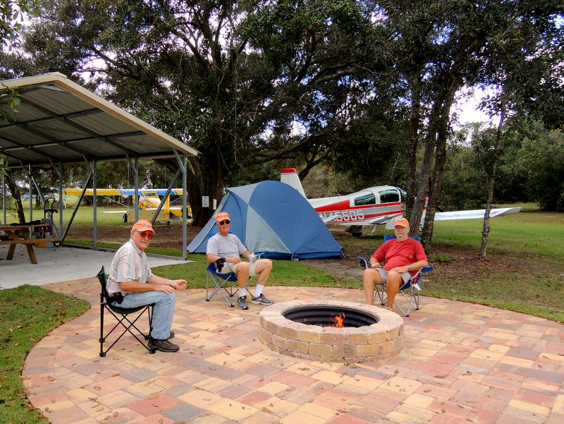 Relax around the fire with family or friends. Photo courtesy Friends of Arcadia Airport.