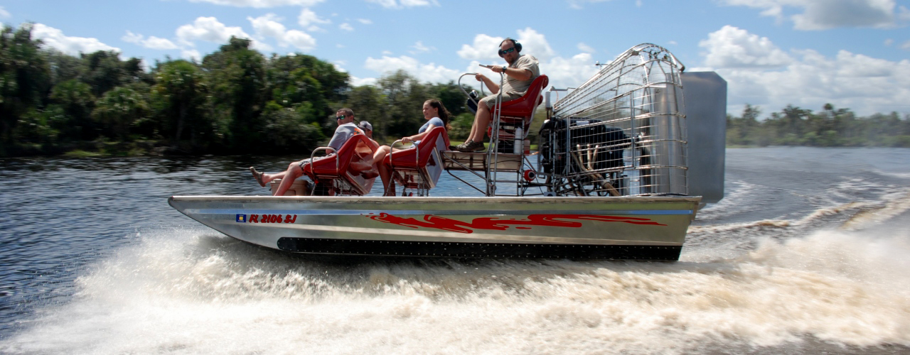 An airboat is a fast and fun way to explore the Peace River; haven’t you always wanted to try one? Photo courtesy Peace River Charters.