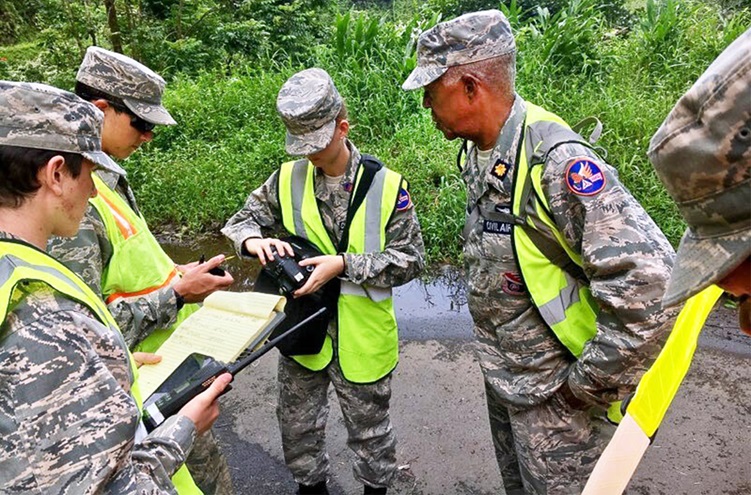 Civil Air Patrol members in Hawaii were directed to collect data with their cell phones to help provide more accurate Hurricane Lane damage reports to the Federal Emergency Management Agency, Aug. 28, 2018. Photo courtesy of the Civil Air Patrol.
