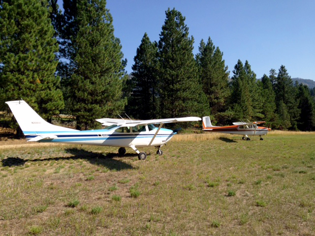 After a visit to Sulphur Creek Ranch, Idaho, Jerome County Sheriff Doug McFall landed his Skylane at Warm Springs, on the way home to Jerome. Photo by Doug McFall.