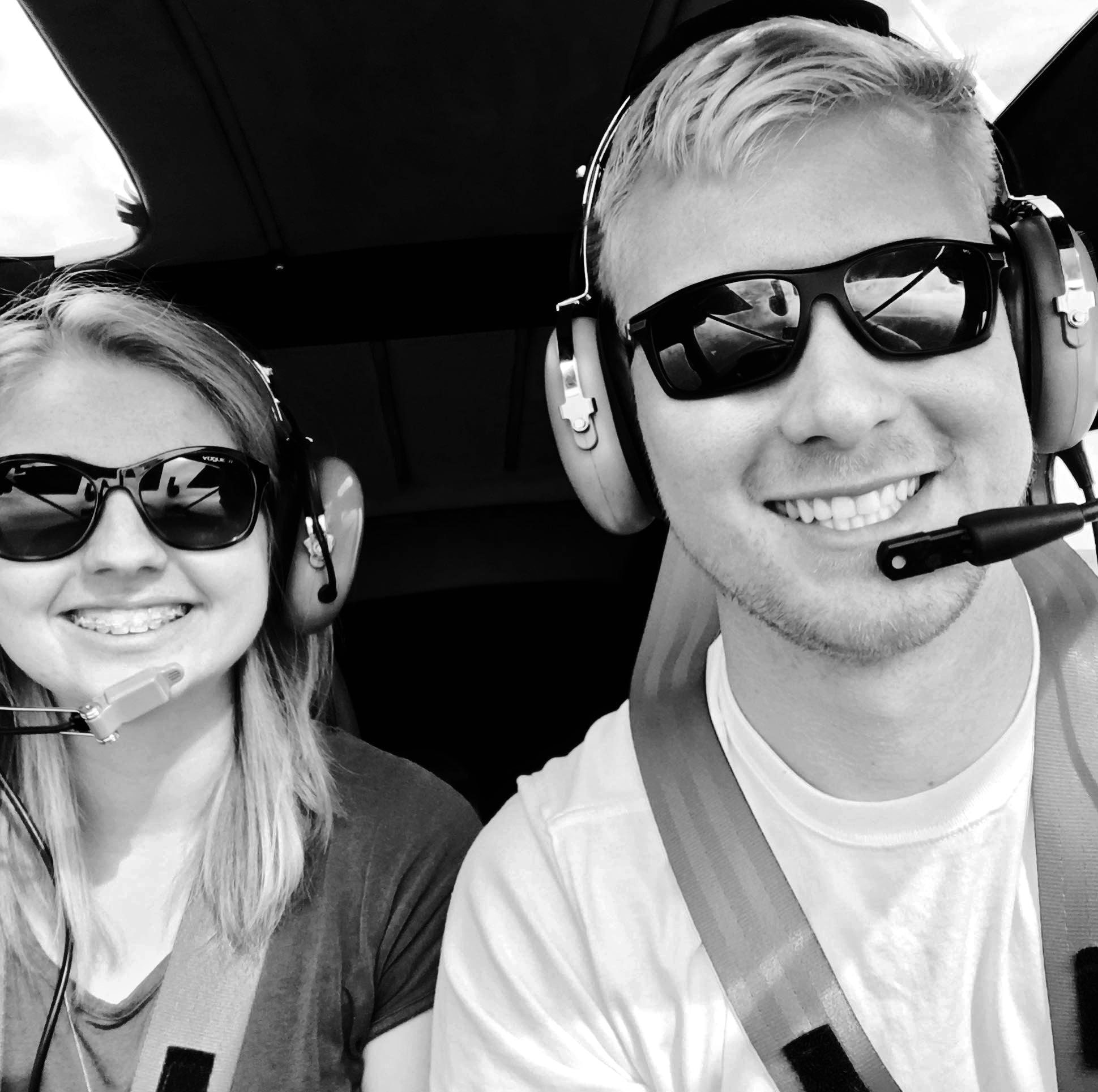 Samantha Sky Hagan and Kyle Fosso hope to fly to all 50 states while producing videos championing the benefit of general aviation. Photo courtesy of Kyle Fosso.