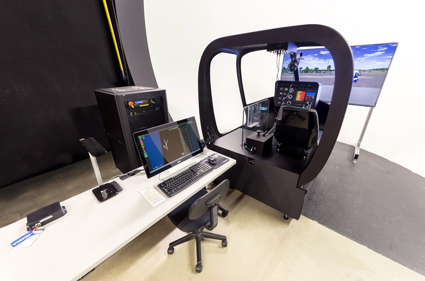 Frasca International announced a new Helicopter Training Device available as a Bell B206 or B407, a Robinson R44, or an Airbus AS350 simulator with either digital or analog instrumentation, and other specific helicopter needs. Photo courtesy of Frasca International.