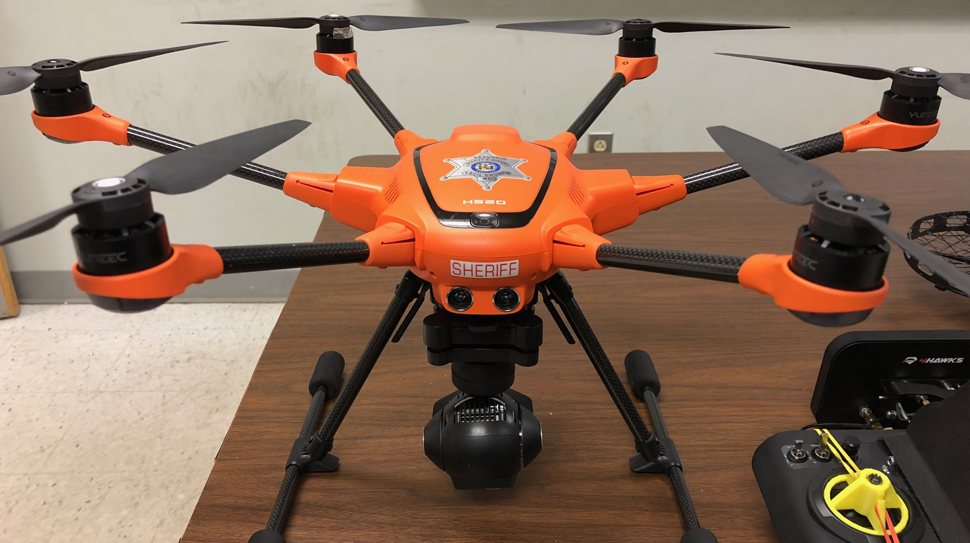 This Yuneec H520 provides both thermal and visible imaging capability. Photo courtesy of Cecil County Sheriff (Maryland).