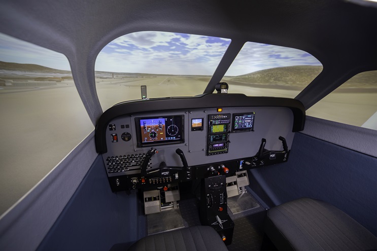 Moody Aviation selected family-run Frasca Flight Simulation to update its fleet of three Cessna single-engine advanced aviation training devices (AATD). Photo courtesy of Frasca Flight Simulation.