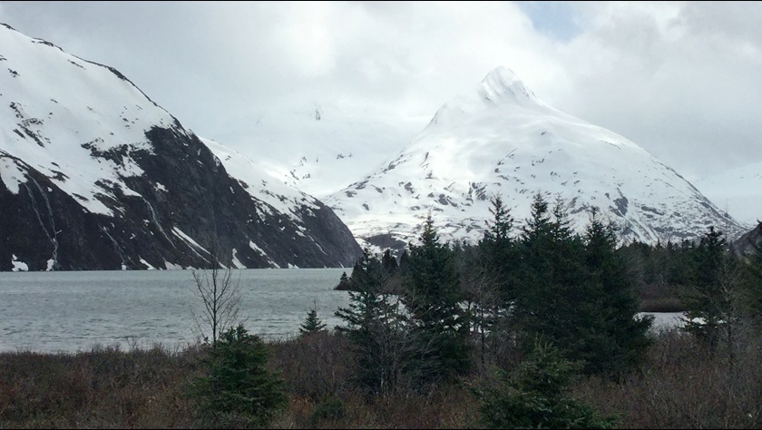 Portage Lake is a sight to behold whether hiking or taking a cruise. In the summer, hike Portage Glacier. Photo by Alyssa Cobb.