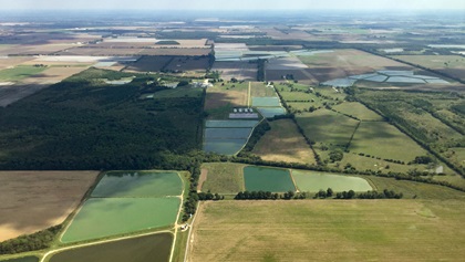 Ponds dot the landscape across parts of Alabama.