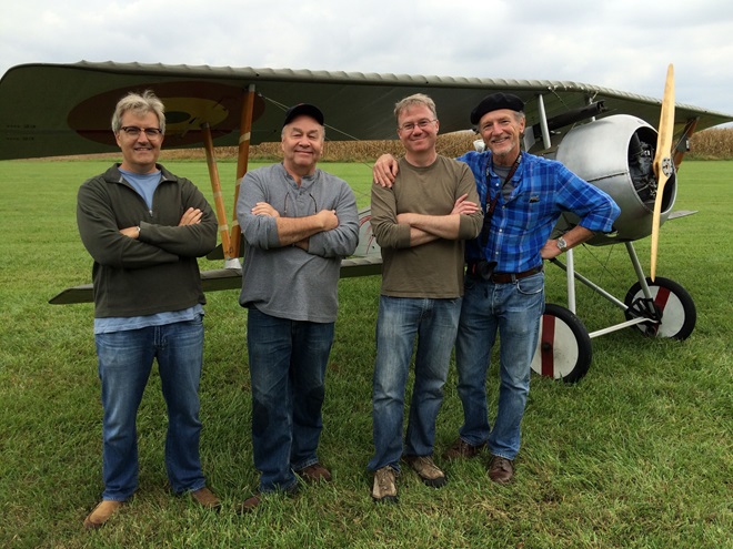 The Lafayette Escadrille team: (left to right) Mark Wilkins, Dan Patterson, Paul Glenshaw, Darroch Greer. Photo courtesy Paul Glenshaw.