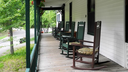 The White House is one of the original buildings from the 1880’s tannery days and today provides an inviting porch for sharing fish stories and—when the pilots are around—hangar tales.