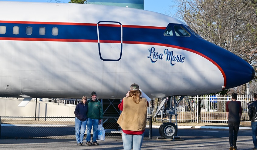 The aircraft owned by musician Elvis Presley are on display at Graceland, in Memphis, Tennessee. Photo by David Tulis.