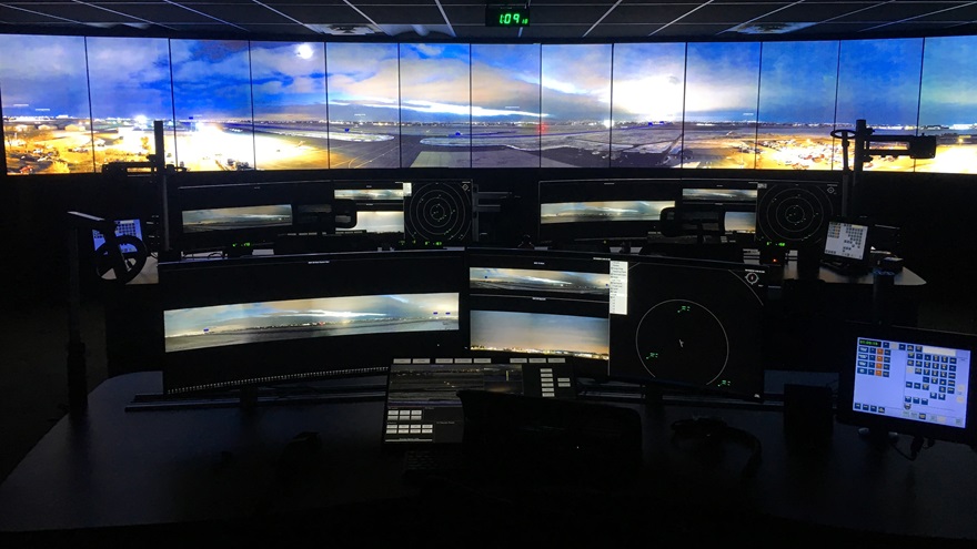 The Colorado Remote Tower Project control room. Photo courtesy of Northern Colorado Regional Airport.