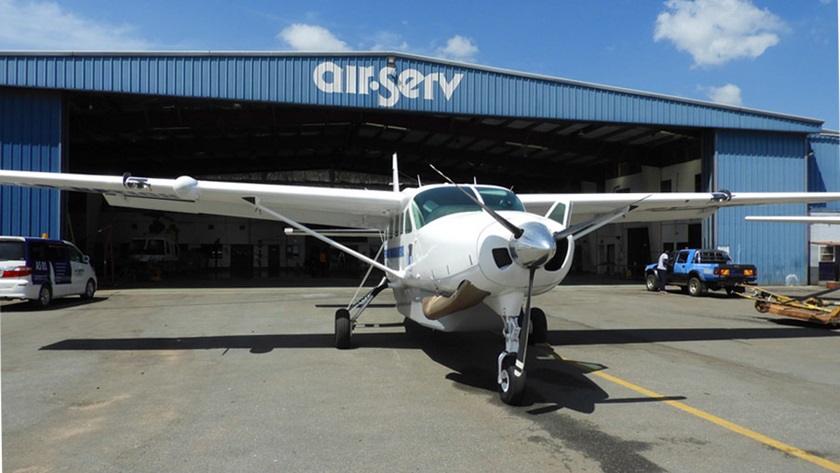 AirServ's Cessna Grand Caravans specialize in "last mile" air transportation for humanitarian programs. Photo courtesy of Air Serv.