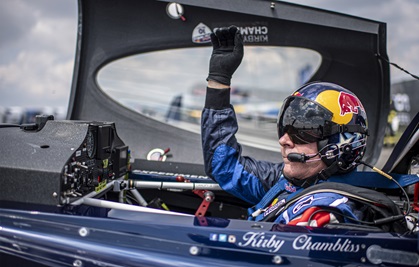 Kirby Chambliss of the United States prepares for his flight during the Red Bull Air Race World Championship finals at Lake Balaton, Hungary. Photo courtesy of Predrag Vuckovic, Red Bull Content Pool.