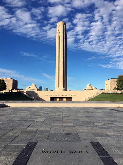 The National WWI Museum and Memorial, built in the Egyptian Revival architectural style and featuring a 217-foot-tall tower, is one of Kansas City’s iconic landmarks. Photo by MeLinda Schnyder.