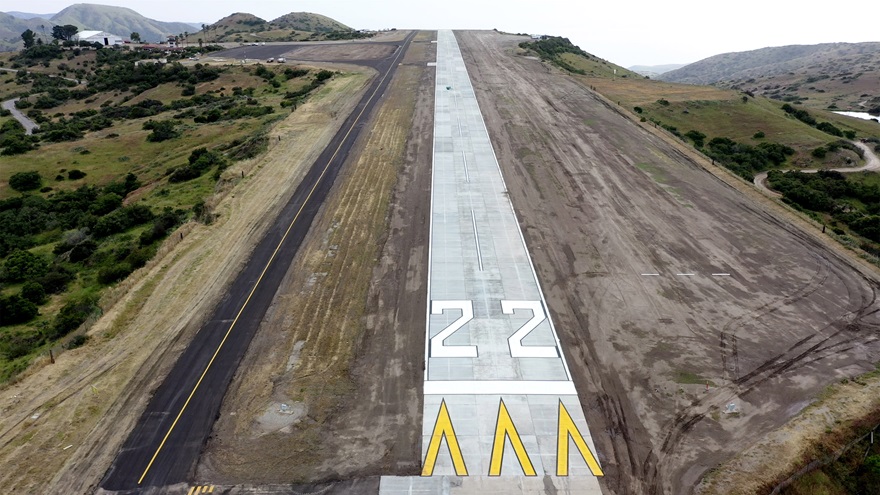 Catalina Island's Airport in the Sky reopened May 3 after and a joint effort from the U.S. Marine Corps and the U.S. Navy Seabees. Photo courtesy of the Catalina Island Conservancy.