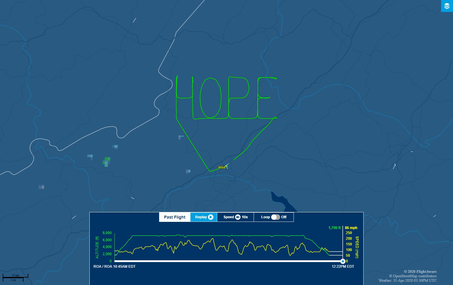 Image courtesy of Rick Gillmore via FlightAware.