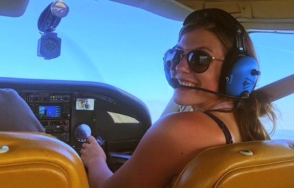 High school senior Madison 'Maddy' Seymour earned a private pilot certificate in November, with help from an AOPA scholarship. Photo courtesy of Madison Seymour.