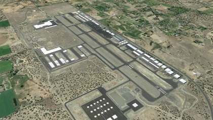 Bend Municipal Airport in Bend, Oregon. Google Earth image.
