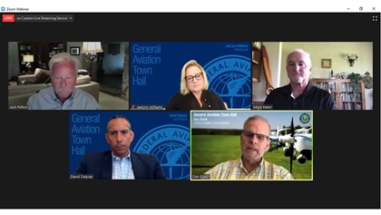 The FAA hosts the second virtual General Aviation Town Hall to discuss pandemic impacts to the aviation industry. AOPA image.