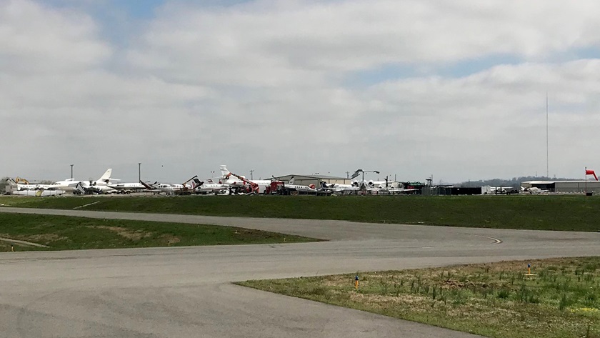 John C. Tune Airport in Nashville reopened March 20, 17 days after a tornado flattened the field, but there is still plenty of cleaning up to do. Photo courtesy of Randy Harmon.