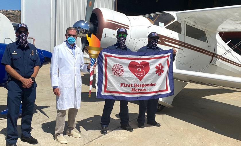 'America's Operation Thank You' is a nationwide general aviation flight relay that honors health care professionals. Photo courtesy of the Spirit of Liberty Foundation.