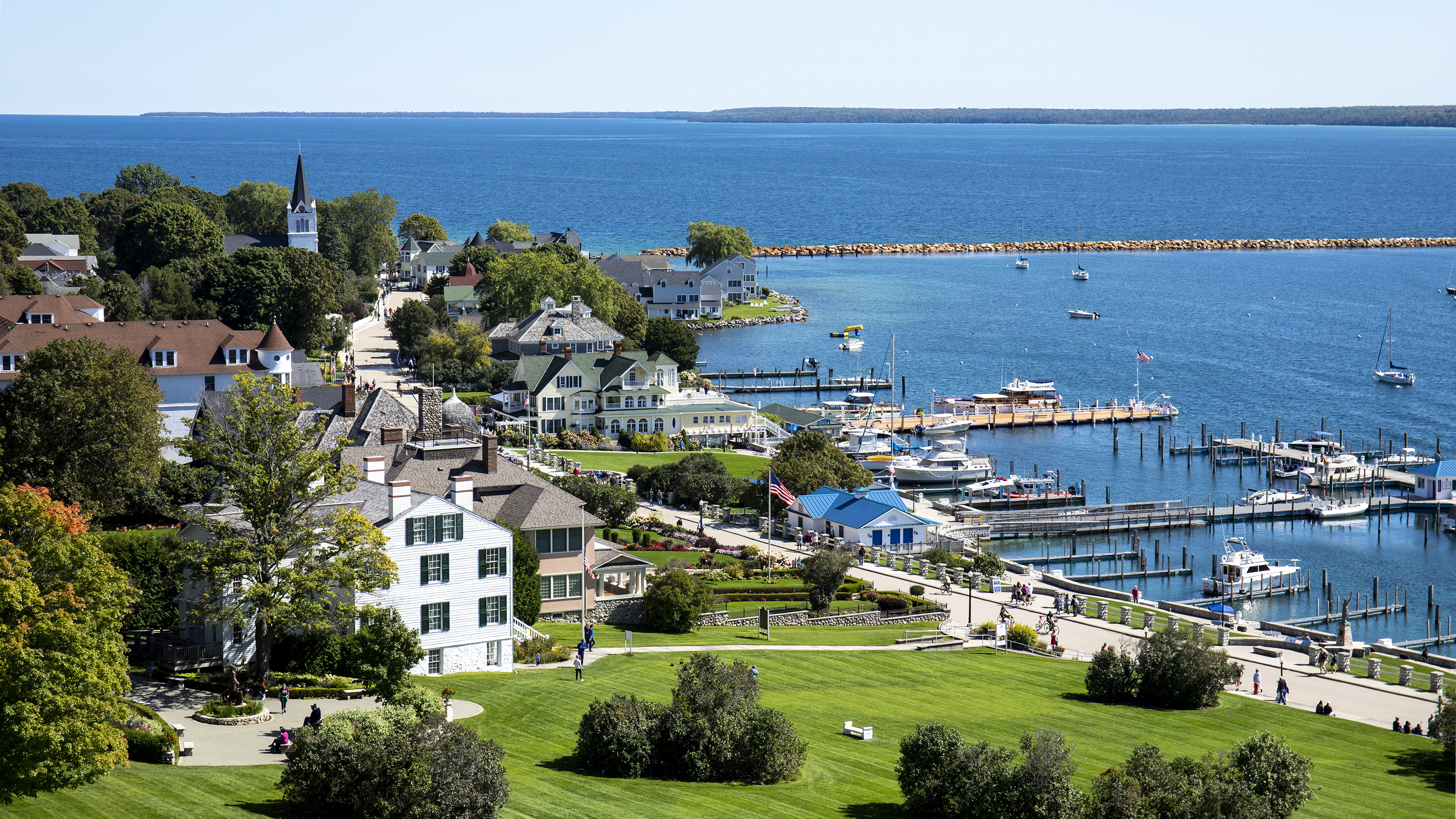 Fort Mackinac allows for pristine views of the Straits of Mackinac. Photo courtesy of the Mackinac Island Tourism Bureau. 