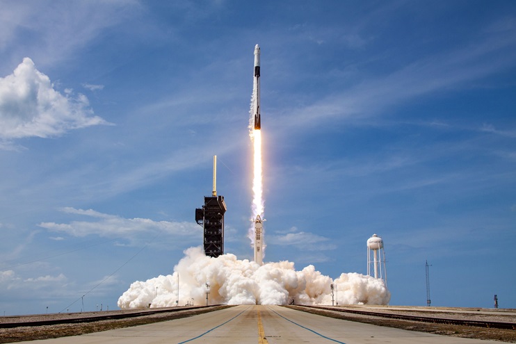 The SpaceX Falcon 9 rocket and Dragon capsule comprise the first U.S. spacecraft approved to carry humans since the Space Shuttle retired in 2011. Photo courtesy of Inspiration4.