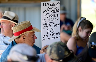 An unleaded fuel opinion expressed at EAA AirVenture Oshkosh. Photo by David Tulis.