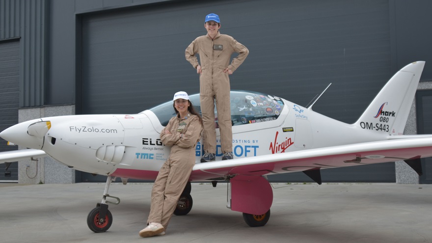Siblings Zara and Mack Rutherford each took their turn flying this Shark UL around the world, with their parents Sam Rutherford and Beatrice De Smet providing logistical (and other) support along the way. Photo courtesy of the Rutherford family.