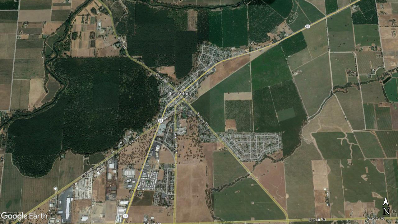 Lockeford, California. Google Earth image.