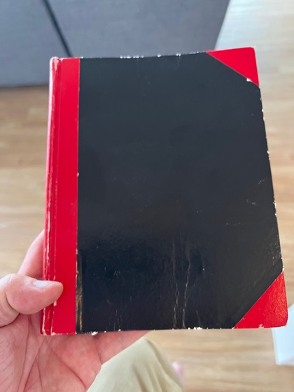 A journal given by a friend was used by a young U.S. Navy officer to record the experience of serving aboard the USS Leahy during the Persian Gulf War in 1991. Photo by Robert DeLaurentis.