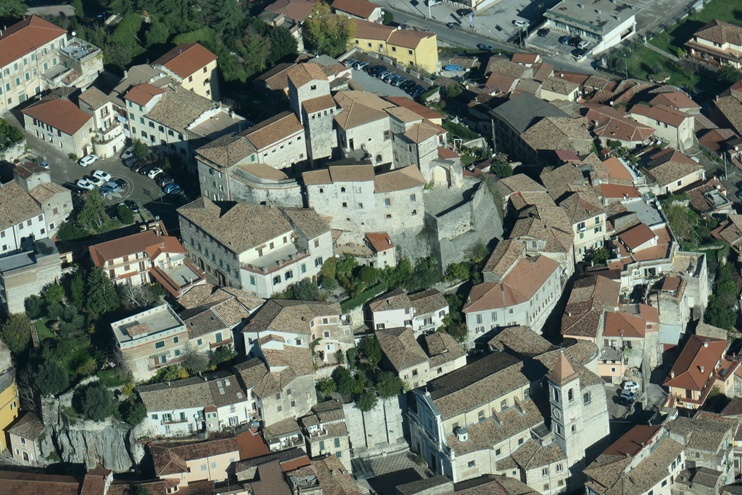 Comune di Ceccano, province of Frosinone, from about 2,000 feet. Ceccano, population about 23,000, has origins as an ancient citadel from 330 B.C. Photo by Mary Michael.